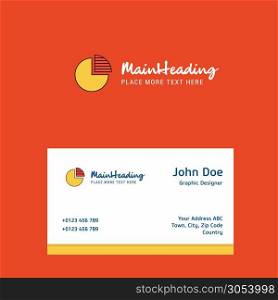 Pie chart logo Design with business card template. Elegant corporate identity. - Vector