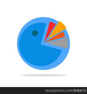Pie, Chart, Presentation, Diagram Abstract Circle Background Flat color Icon