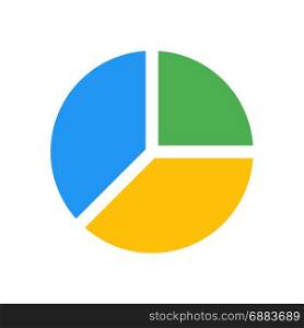pie chart representation, icon on isolated background,