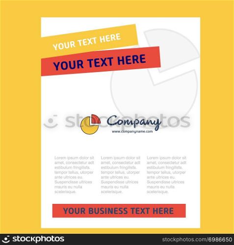 Pie chart Title Page Design for Company profile ,annual report, presentations, leaflet, Brochure Vector Background