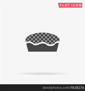 Pie flat vector icon. Hand drawn style design illustrations.. Pie flat vector icon