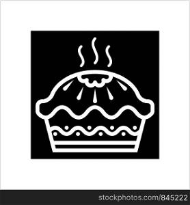 Pie Icon, Food Pie Icon Vector Art Illustration
