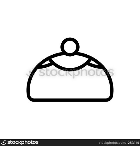 Pie icon vector. Thin line sign. Isolated contour symbol illustration. Pie icon vector. Isolated contour symbol illustration