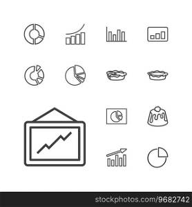 Pie icons Royalty Free Vector Image