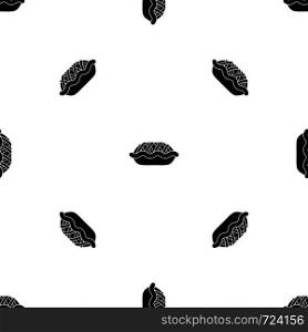 Pie pattern repeat seamless in black color for any design. Vector geometric illustration. Pie pattern seamless black