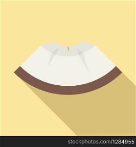 Piece coconut icon. Flat illustration of piece coconut vector icon for web design. Piece coconut icon, flat style