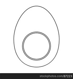 Piece egg black icon .