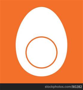 Piece egg white color icon .. Piece egg it is white color icon .