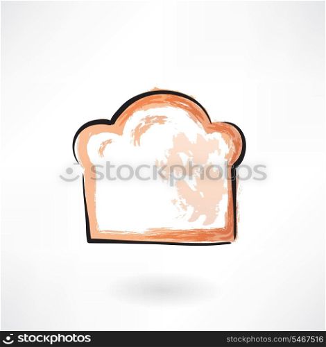 piece of bread grunge icon