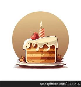 Piece of cake icon. Vector illustration design.