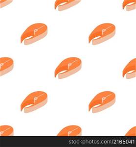 Piece of fish steak pattern seamless background texture repeat wallpaper geometric vector. Piece of fish steak pattern seamless vector