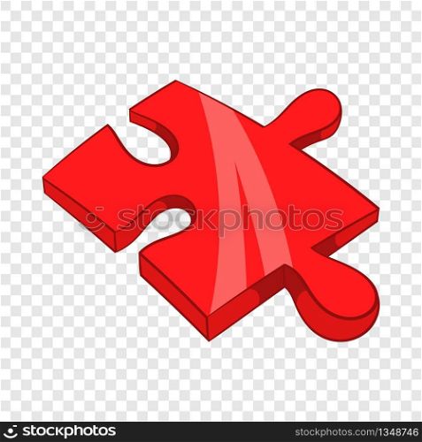 Piece of puzzle icon in cartoon style isolated on background for any web design . Piece of puzzle icon, cartoon style