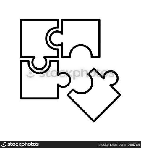 piece of puzzle icon vector design template