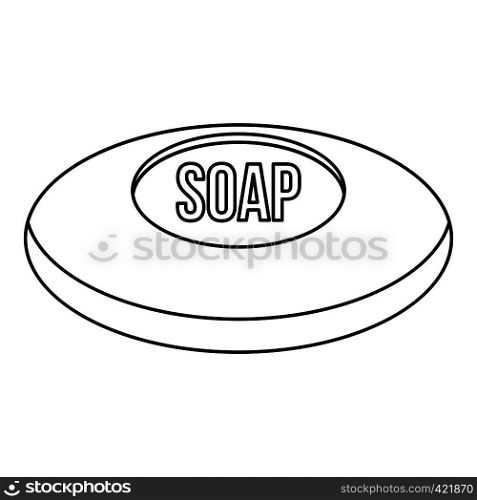 Piece of soap icon. Outline illustration of piece of soap vector icon for web. Piece of soap icon, outline style