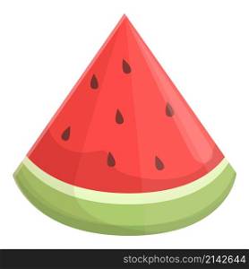 Piece of watermelon icon cartoon vector. Fresh fruit. Summer juice. Piece of watermelon icon cartoon vector. Fresh fruit