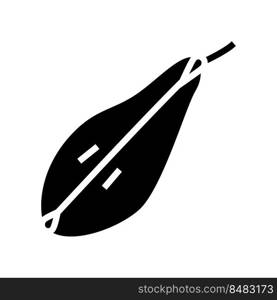 piece pear glyph icon vector. piece pear sign. isolated symbol illustration. piece pear glyph icon vector illustration