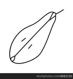 piece pear line icon vector. piece pear sign. isolated contour symbol black illustration. piece pear line icon vector illustration