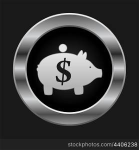Pig a coin box2. Coin box a pig with a dollar sign on one side. A vector illustration