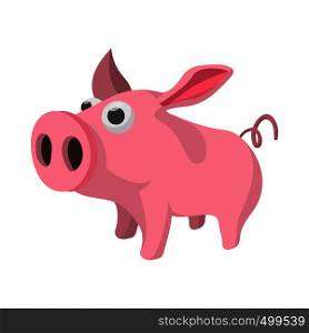 Pig cartoon icon isolated on a white background. Pig cartoon icon
