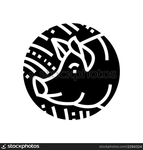 pig chinese horoscope animal glyph icon vector. pig chinese horoscope animal sign. isolated contour symbol black illustration. pig chinese horoscope animal glyph icon vector illustration