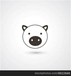 Pig head icon illustration