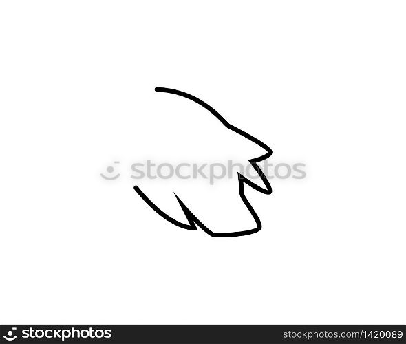 Pig head line vector illustration