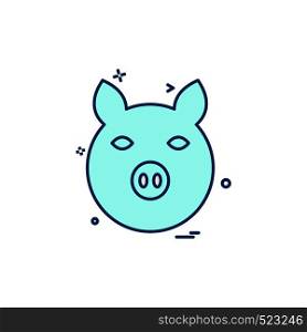 Pig icon design vector