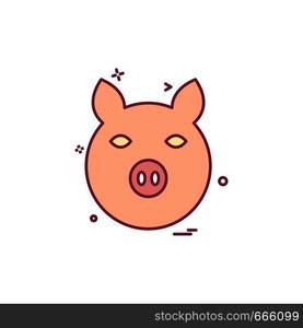 Pig icon design vector