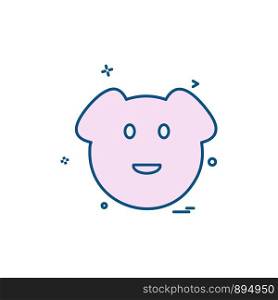 Pig icon design vector