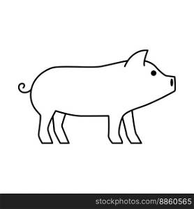 Pig icon vector design template.