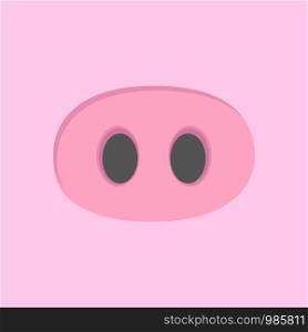 Pig nose icon flat style. Vector eps10. Pig nose icon