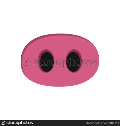 Pig nose icon flat style. Vector eps10. Pig nose icon