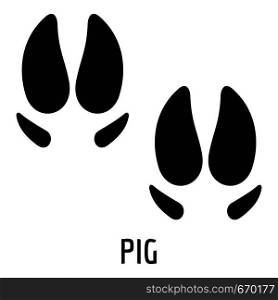 Pig step icon. Simple illustration of pig step vector icon for web. Pig step icon, simple style.