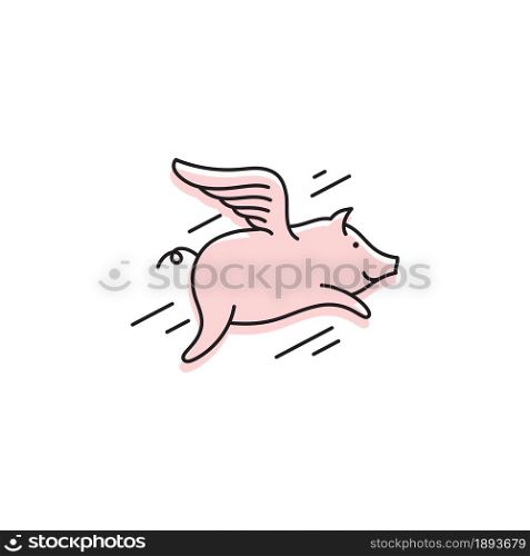 Pig symbol Template vector icon illustration design