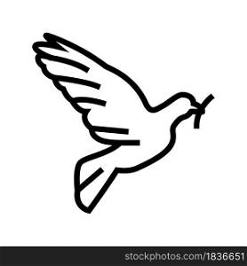 pigeon bird christianity color icon vector. pigeon bird christianity sign. isolated symbol illustration. pigeon bird christianity color icon vector illustration