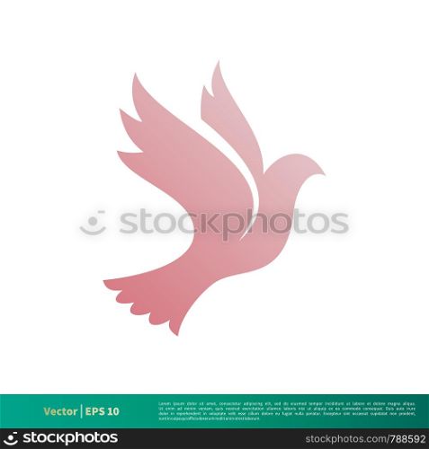 Pigeon, Dove Icon Vector Logo Template Illustration Design. Vector EPS 10.