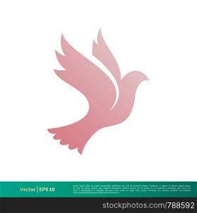 Pigeon, Dove Icon Vector Logo Template Illustration Design. Vector EPS 10.
