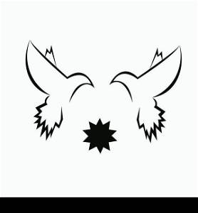 pigeon logo stock illustration design