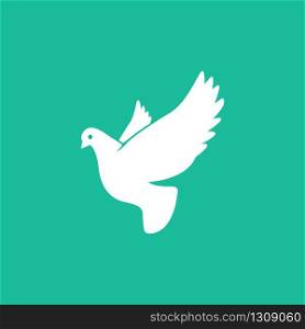 Pigeon symbol in simple style. Dove icon. Vector EPS 10