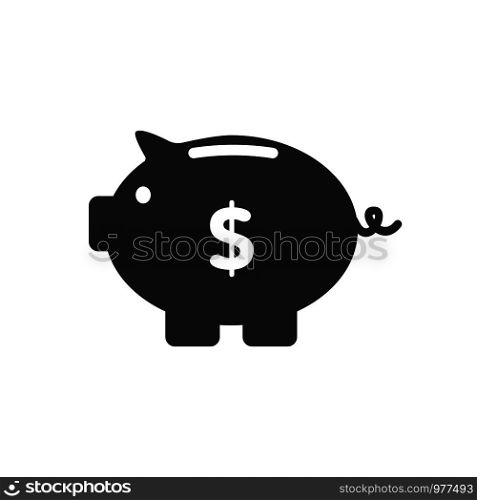 Piggy Bank. Fully scalable vector icon in flat style.