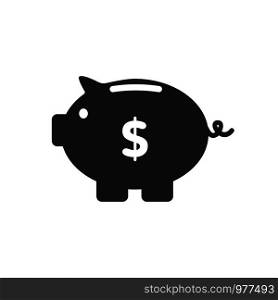Piggy Bank. Fully scalable vector icon in flat style.