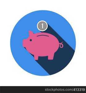 Piggy bank icon isolated on white background. Piggy bank icon