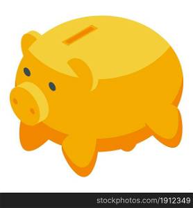 Piggy bank icon isometric vector. Pig money. Coin business. Piggy bank icon isometric vector. Pig money
