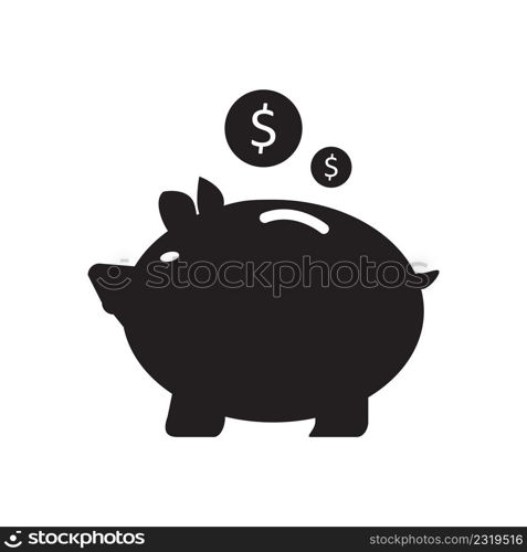 piggy bank icon logo vector design template