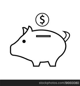 piggy bank icon logo vector design template