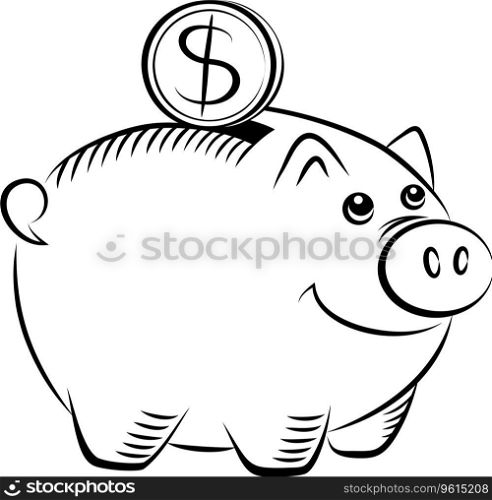Piggy bank icon Royalty Free Vector Image