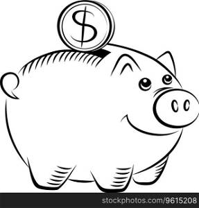 Piggy bank icon Royalty Free Vector Image