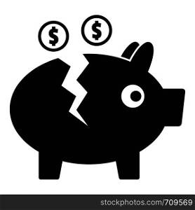 Piggy bank icon. Simple illustration of piggy bank vector icon for web. Piggy bank icon, simple style