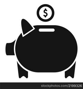 Piggy bank icon simple vector. Finance payment. Money credit. Piggy bank icon simple vector. Finance payment