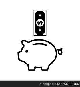 Piggy Bank Icon Vector Design Template